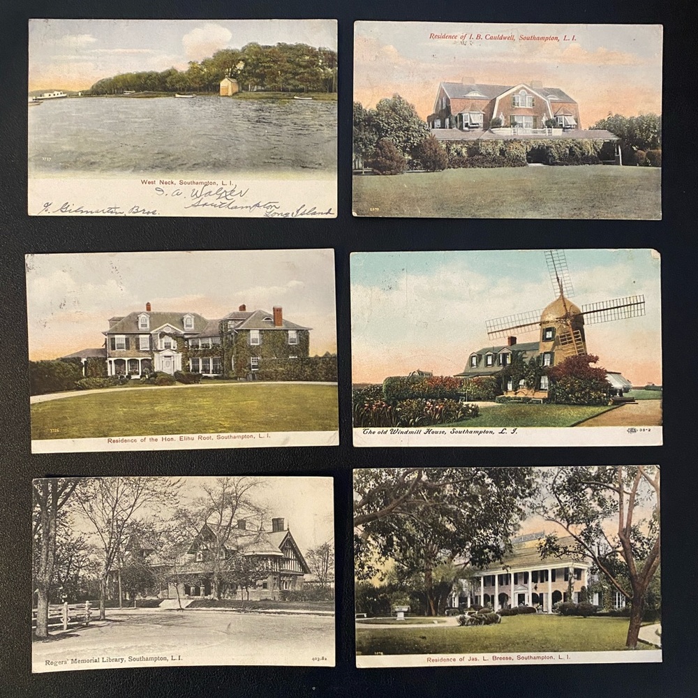 Vintage Ephemera Postcard Lot of 6 – Southampton, LI, New York